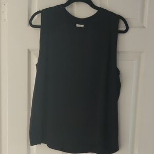 CAbi Black Satin Blouse